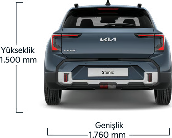 Kia Yeni Stonic Genişlik Arka Açı