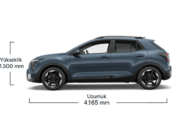 Kia Yeni Stonic Uzunluk Yan Açı